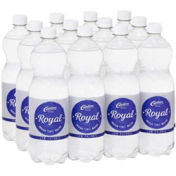 Carters Royal Indian Tonic Water - Pack of 12 x 1L - Best Before: 12/2025