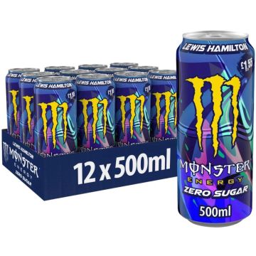Monster Energy Lewis Hamilton Zero Sugar PMP 500ml Cans - Pack of 12 -  Iconic Energy Boost