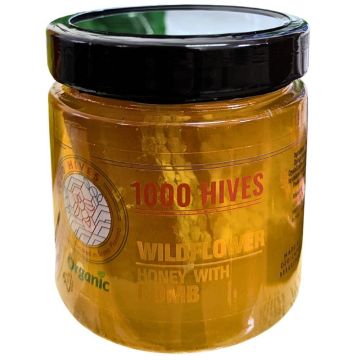 Hives Wildflower Honey with Comb 500g Jar – Rich Floral Flavour