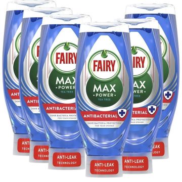 Fairy Max Power Tea Tree Antibacterial Dishwashing Liquid 640ml x 6