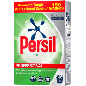Persil Bio Professional Laundry Detergent Powder 150 Washes - Powerful Stain Removal and Brilliant Whites
