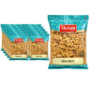 Ikram Walnut Nuts - Pack of 10 x 400g - Fresh & Crunchy Snack