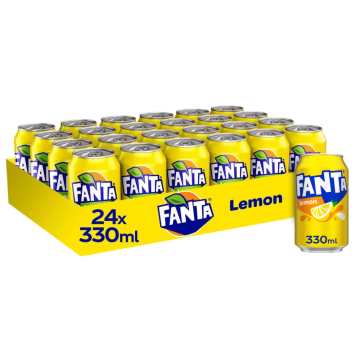 Fanta Lemon Multipack Cans 330ml x 24