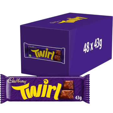 Cadbury Twirl Standard Bars 43g x 48