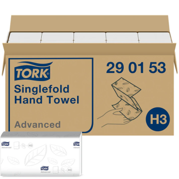 Tork Hand Towels Universal Singlefold - 15 x 300 Sheets