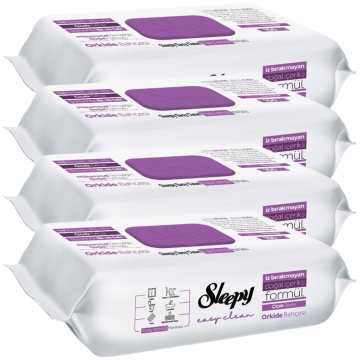 Sleepy Easy Clean Orchid Garden Surface Cleaning Wipes & Towels  4 x 100 (400 Sheets)