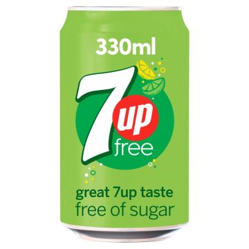 7up Free 330ml x24 - Best Before: Sept 2025
