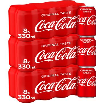 Coca Cola Can GB (3x8pk) Multipack 330ml x 24