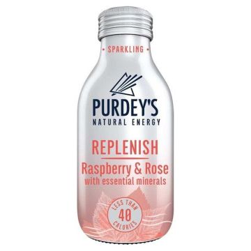 Purdey's Natural Energy Replenish Raspberry & Rose with Essential Minerals 330ml x12