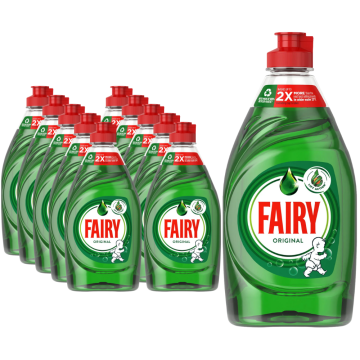 Fairy Original Washing Up Liquid – Pack of 10 x 320ml - Tough on Grease, Gentle on Hands