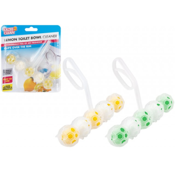 Toilet Bowl Clip-On Cleaner 5 Powerball's with Air Freshener  - Assorted Fragrances (Lemon or Pine)