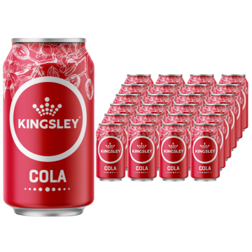 Kingsley Cola Cans - Pack of 24 x 330ml - Refreshing Soft Drink