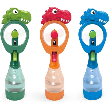 Dinosaur Spray Mist Fan with Water Spray Pack of 1,  Personal Fan with Battery Operated (Battery not included),  Assorted