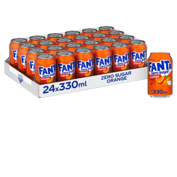 Fanta Orange Zero Sugar Multi-Pack 330ml x 24
