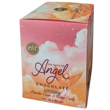 Elit The Taste of Angel Chocolate filed with Pistachio Cream & Cotton Candy 85g x 12
