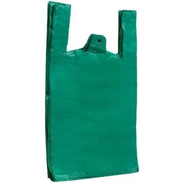 Green Vest Carrier Bags 11x17x21 Inches x600