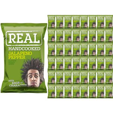 Real Hand Cooked Jalapeno Pepper Potato Crisps 35g x 48