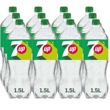 7up Regular Lemon & Lime Flavoured Bottles 1.5L x 12