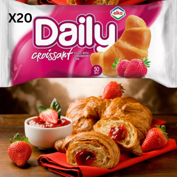 Daily Croissant Strawberry Flavour 50g x20