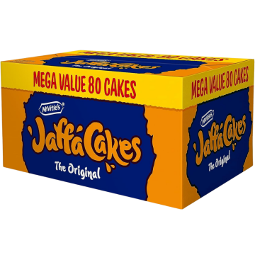 McVitie's The Original Jaffa Cakes Mega Value Pack of 80 (8 Cartons x 10 Cakes) - Classic Sweet Treats - Best Before: 29/11/2025