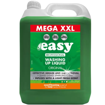 Easy Professional Original Washing Up Liquid  5L Bottle – Cuts Through Grease & Dirt for Sparkling Clean Dishes with a Fresh Scent