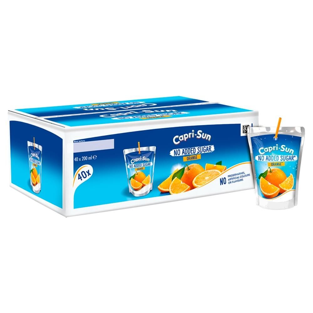 Soft Drinks, Confectionery, Food, Household, Wholesaler, Supplier,  Residual, Clearance lines, Sort Date, Excess Stock, Sell by Date, Surplus Capri  Sun Orange Juice Drink 200ml x 40 Soft Drinks, Confectionery, Food,  Household, Wholesaler