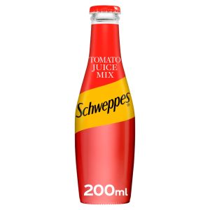 Schweppes Tomato Juice Mix in Glass Bottles 200ml x 24