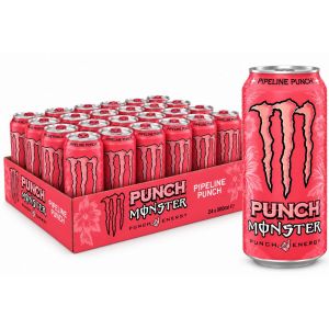 Monster Pipeline Punch Energy Drink, Pack of 24 x 500ml - Tropical Fruit Energy Drink 