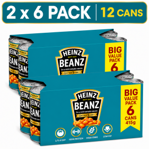 Heinz Baked Beans In Tomato Sauce 415g, Pack of 12 (2x6pk) - Big Value Pack