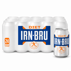 Diet IRN-BRU Soft Drink Multipack Cans , Pack of 24 x 330ml Cans – Low Calorie Flavoured Sparkling Soft Drink with Sweeteners