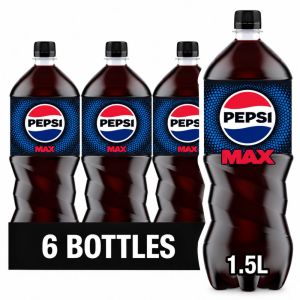 Pepsi Max Bottles , Pack of 6 x 1.5L - Maximum Taste , Zero Sugar