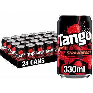 Tango Strawberry Soft Drink Cans , Pack of 24 x 330ml – Fruity & Refreshing Fizzy Drink