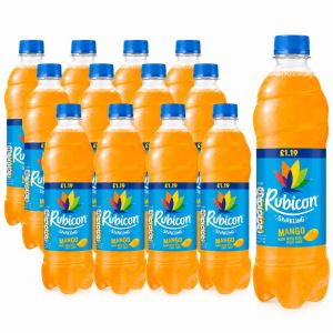Rubicon Sparkling Mango Flavoured PMP Soft Drink, Pack of 12 x 500ml – Made with Real Fruit Juice, Best Before: 09/2026