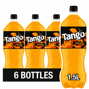 Tango Orange Soft Drink , Pack of 6 x 1.5L - Orange Flavoured Fizzy Drink
