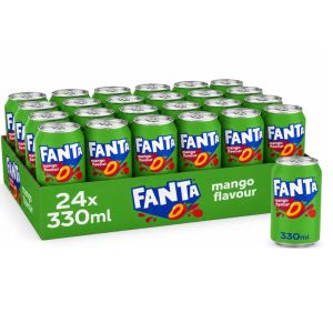 Fanta Mango Flavour Soft Drink -  Pack of 24 x 330ml