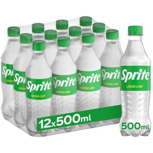 Sprite Regular Lemon-Lime Flavoured Sparkling Soft Drink – Pack of 12 x 500ml   