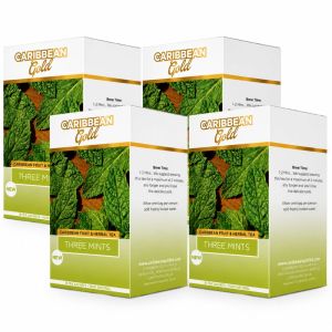 Caribbean Gold Three Mints Fruit and Herbal Tea - 72 Herbal Tea Sachets - (Pack of 4 x 18 Sachets) x 31.5g - Refreshing Blend of Three Natural Mints