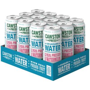 Cawston Press Sparkling Watermelon Water , Pack of 12 x 440ml - Made with Pressed Fruit and No Added Sugar
