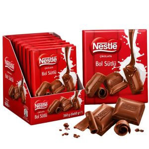 Nestle Bol Sütlü Çikolata, Pack of 6 x 60g - Rich Milk Chocolate