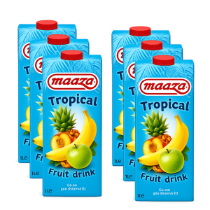 Maaza Tropical Fruit Drink , Pack of 6 x 1L Cartons - Tropical Mixed Fruit Refreshment