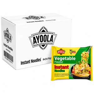  Ayoola Vegetable Flavour Instant Noodles, Pack of 40 (8x5pk) x 70g - Instant Noodle Bulk Pack