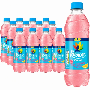 Rubicon Rose Lemonade Sparkling Beverage PMP, Pack of 12 x 500ml - Made with Real Fruit Juice , Best Before: September 2026