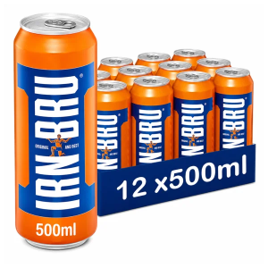 IRN-BRU Original Sparkling Soft Drink , Pack of 12 x 500ml  - Carbonated Flavoured Beverage