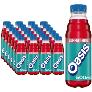 Oasis Summer Fruits Juice Bottles - Pack of 24 x 500ml - Refreshing Mixed Fruit Soft Drink, Best Before: 31/05/2026