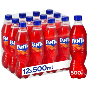 Fanta Fruit Twist 500ML Bottles - Pack of 12 - Mixed Fruit Flavor Soft Drink