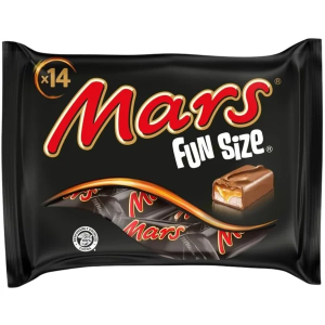  Mars Fun Size Milk Chocolate Bars 275g – Pack of 14 Mini Bars with Soft Nougat & Caramel Centre