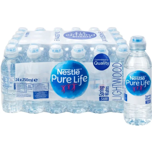 Nestle Pure Life Still Water Sports Cap Bottle - Pack of 24 x 250ml - Refreshing, Lightweight Bottles for Everyday Hydration 