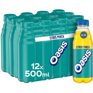Oasis Citrus Punch 500ml Bottles PMP – Pack of 12 – Refreshing Citrus Juice Drink 