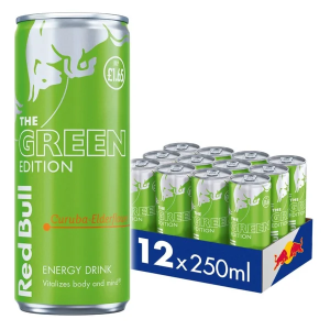 Red Bull The Green Edition Curuba-Elderflower Energy Drink PMP - Pack of 12 x 250ml