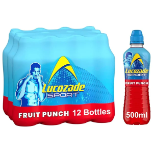 Lucozade Sport Fruit Punch, Pack of 12 x 500ml - Best Before: July 2026